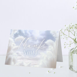 Tarjeta De Agradecimiento Gracias A Cloud Nueve 9 Pampas Bridal Shower