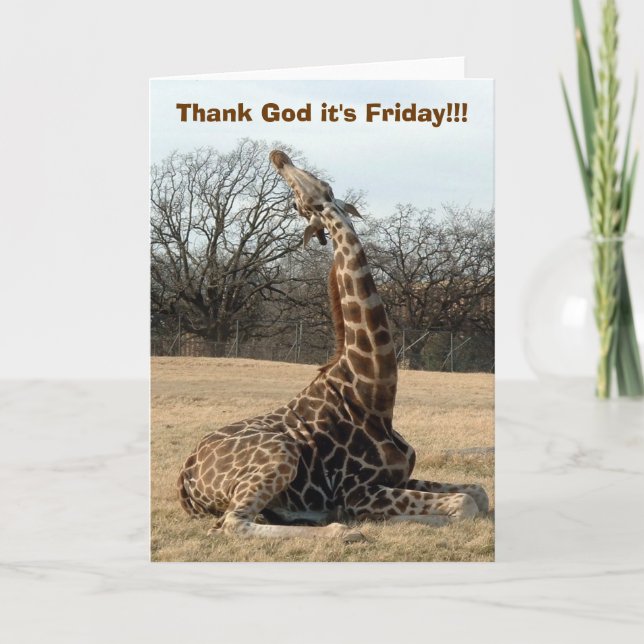 Tarjeta De Agradecimiento ¡¡¡Gracias a Dios es viernes!!! (Anverso)