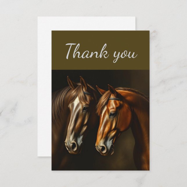 Tarjeta De Agradecimiento Gracias a dos animales de granja (Anverso / Reverso)