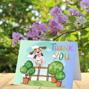 Tarjeta De Agradecimiento Gracias a Energetic Dog Caregiver