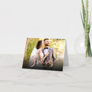 Tarjeta De Agradecimiento Gracias a Gracias Boda de Fotografía por Gracias