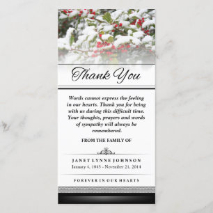 Tarjeta De Agradecimiento Gracias A Invierno Ivy Snow - Palabras que no pued