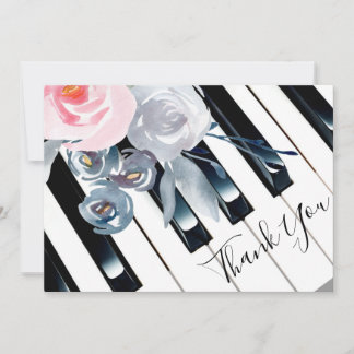 Tarjeta De Agradecimiento gracias a la decoración de las flores acuarelas de