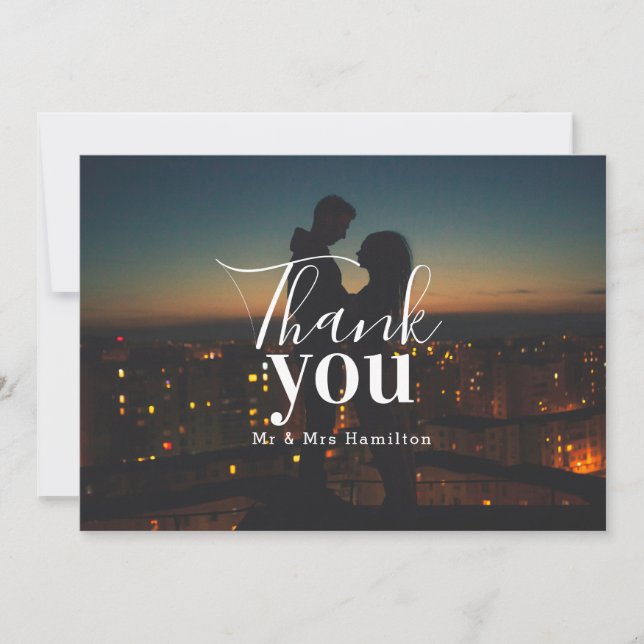 Tarjeta De Agradecimiento Gracias a la foto personalizada (Anverso)
