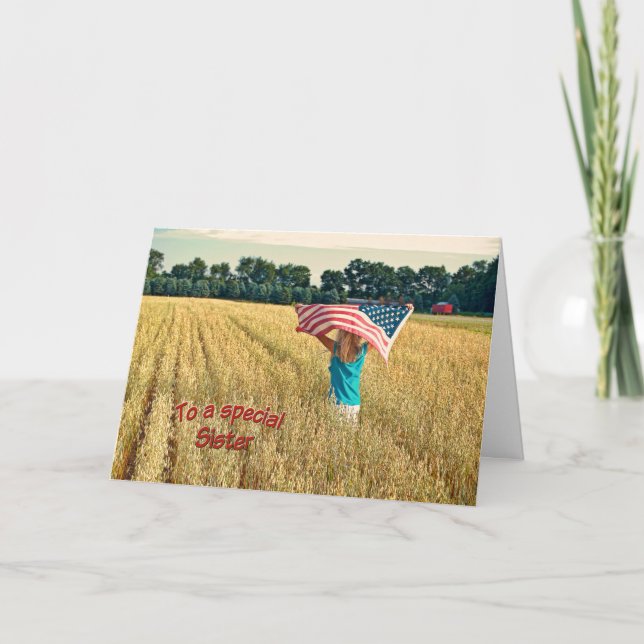 Tarjeta De Agradecimiento Gracias a la hermana militar (Anverso)