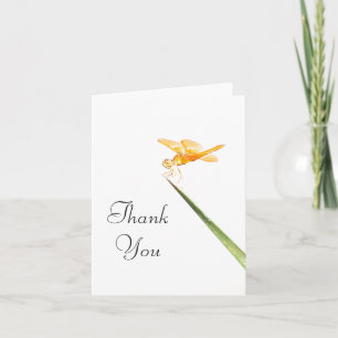 Tarjeta De Agradecimiento Gracias a la libélula de ala ámbar mexicana