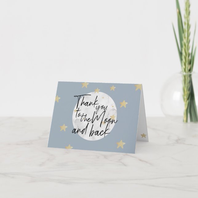 Tarjeta De Agradecimiento Gracias a la luna y al chico de atrás (Anverso)