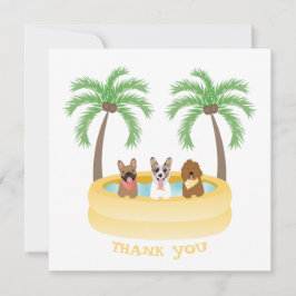 Tarjeta De Agradecimiento Gracias a la piscina de perros de verano