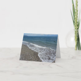 Tarjeta De Agradecimiento Gracias a la playa y el océano