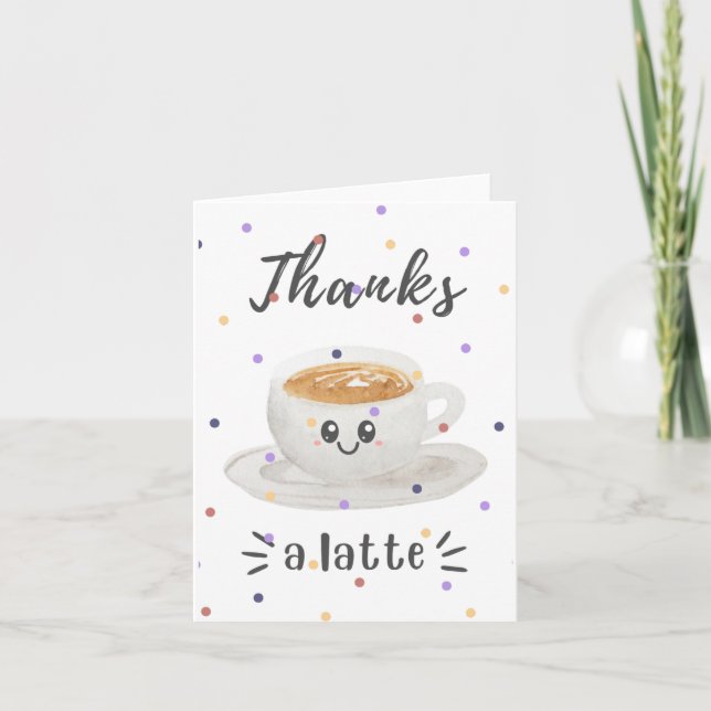 Tarjeta De Agradecimiento Gracias a Latte (Anverso)
