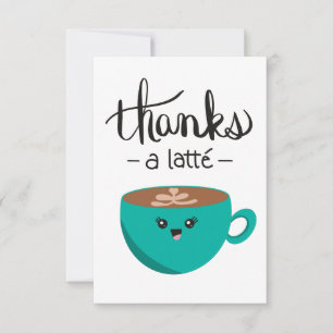 Tarjeta De Agradecimiento Gracias a Latte Gracias Card