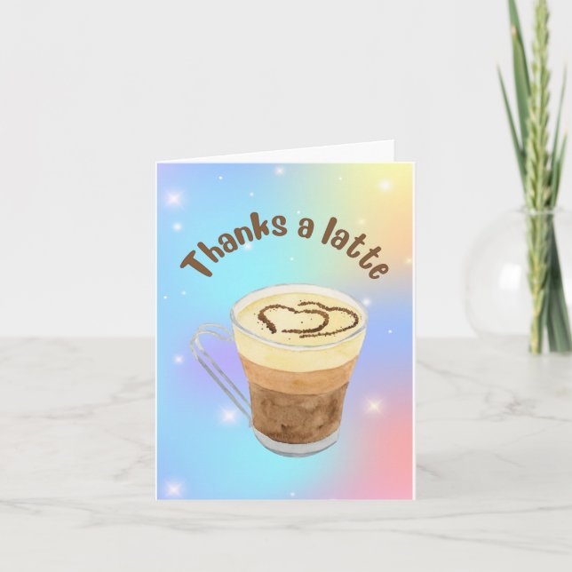 Tarjeta De Agradecimiento Gracias A Latte (Lot) (Anverso)