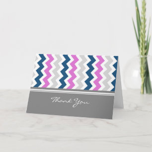Tarjeta De Agradecimiento Gracias a los albergues Baby Shower Pink Blue Gray