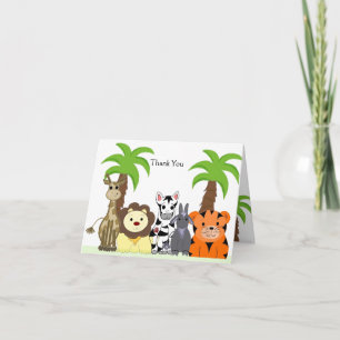 Tarjeta De Agradecimiento Gracias a los animales del zoológico