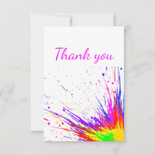 Tarjeta De Agradecimiento Gracias a los coloridos fuegos artificiales de la 