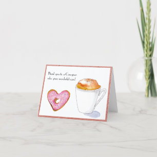 Tarjeta De Agradecimiento Gracias A Los Cuidadores De Agua Y Café