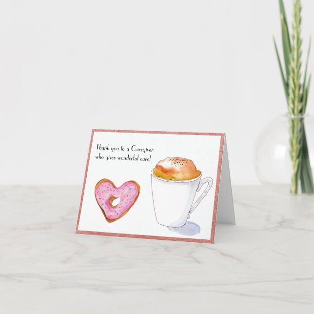 Tarjeta De Agradecimiento Gracias A Los Cuidadores De Agua Y Café (Anverso)