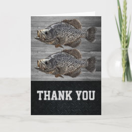 Tarjeta De Agradecimiento Gracias a los hombres que pescan rappie deportes r