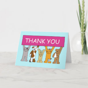Tarjeta De Agradecimiento Gracias a los Mascotas de Personalizados de veteri