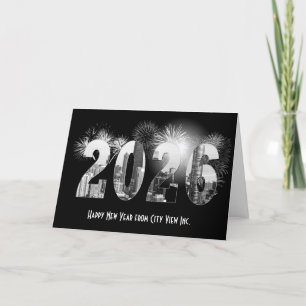 Tarjeta De Agradecimiento Gracias a los negocios de Chicago New Year 2026