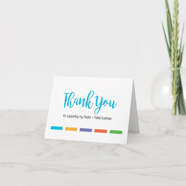 Tarjeta De Agradecimiento Gracias a los negocios de R+F (Anverso)