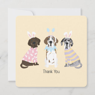 Tarjeta De Agradecimiento Gracias a los perros grandes de daneses de Pascua