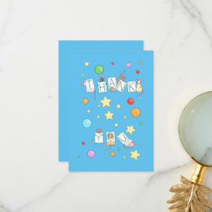 Tarjeta De Agradecimiento Gracias a los ratones coloridos