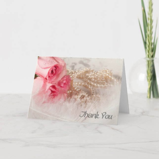 Tarjeta De Agradecimiento Gracias a los rosas (Anverso)