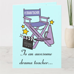 Tarjeta De Agradecimiento Gracias a maestro de teatro de Cast y Crew