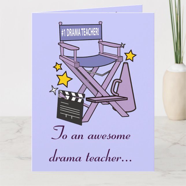 Tarjeta De Agradecimiento Gracias a maestro de teatro de Cast y Crew (Anverso)