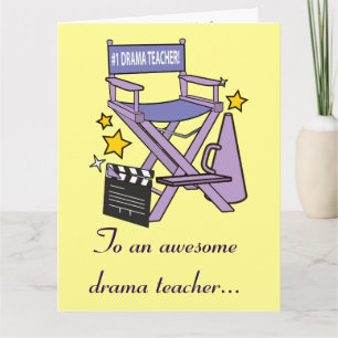 Tarjeta De Agradecimiento Gracias a maestro de teatro de Cast y Crew