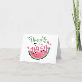 Tarjeta De Agradecimiento Gracias a Melón Cumpleaños número uno de sandía