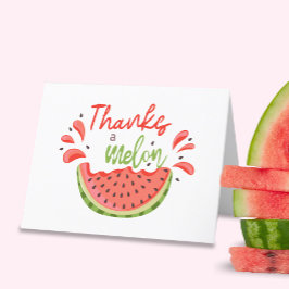 Tarjeta De Agradecimiento Gracias a Melon First Birthday Watermelon