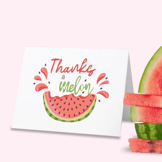 Tarjeta De Agradecimiento Gracias a Melon First Birthday Watermelon (Subido por el creador)