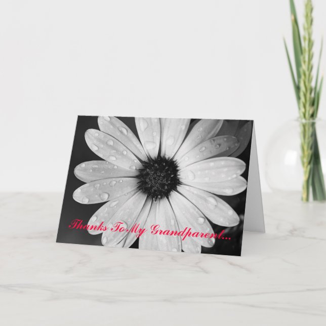 Tarjeta De Agradecimiento Gracias a mi abuelo (Anverso)