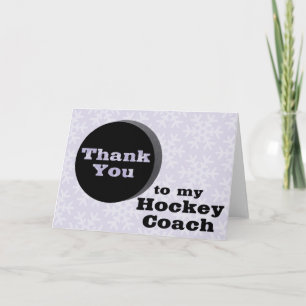 Tarjeta De Agradecimiento Gracias a mi coche de hockey