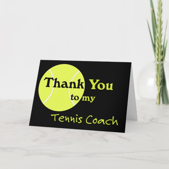 Tarjeta De Agradecimiento Gracias a mi coche de tenis (Anverso)