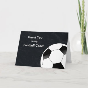 Tarjeta De Agradecimiento Gracias a mi entrenador de fútbol
