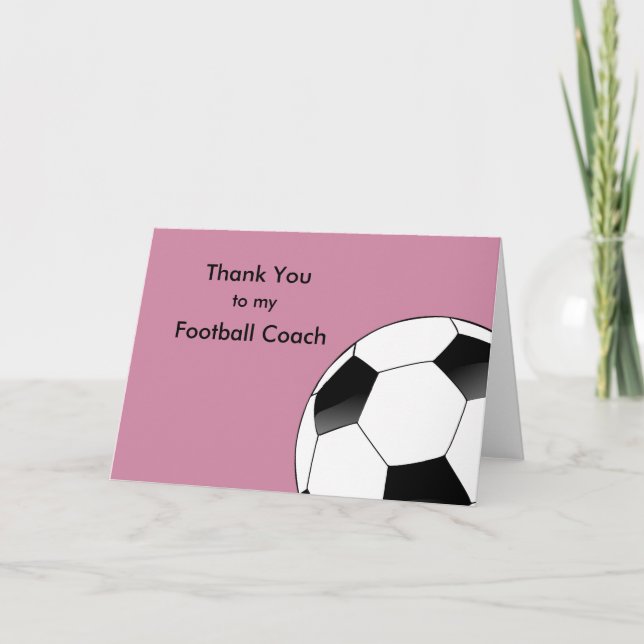 Tarjeta De Agradecimiento Gracias a mi entrenador de fútbol y fútbol (Anverso)