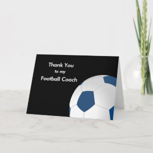 Tarjeta De Agradecimiento Gracias a mi entrenador de fútbol y fútbol
