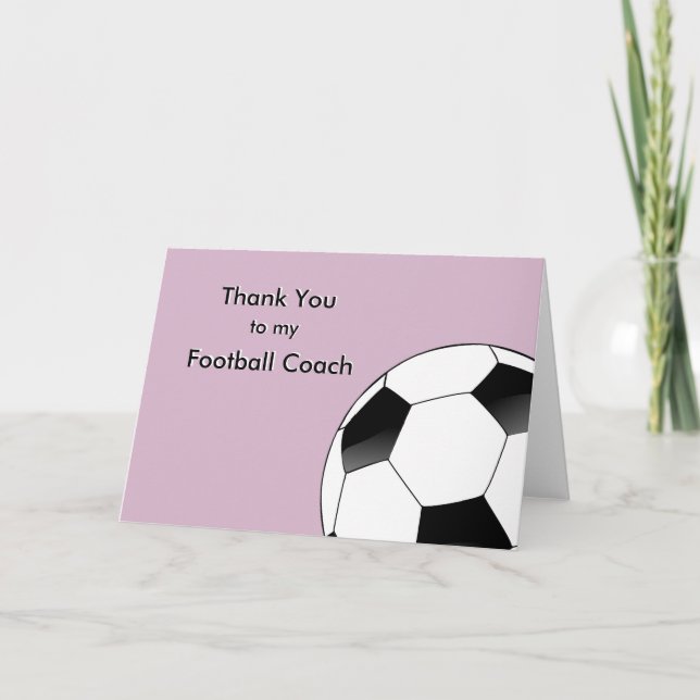 Tarjeta De Agradecimiento Gracias a mi entrenador de fútbol y fútbol (Anverso)