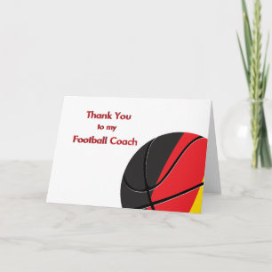 Tarjeta De Agradecimiento Gracias a mi entrenador de fútbol y fútbol