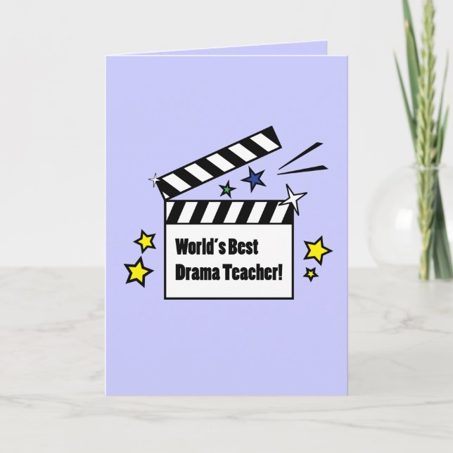 Tarjeta De Agradecimiento Gracias A Mi Profesor De Drama: Play (Anverso)