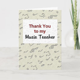 Tarjeta De Agradecimiento Gracias a mi profesor de música