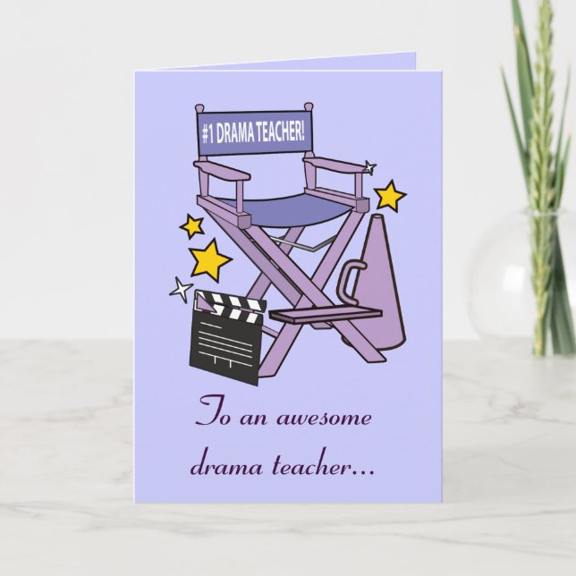 Tarjeta De Agradecimiento Gracias a mi profesor del drama: Juego (Anverso)