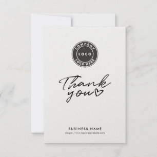 Tarjeta De Agradecimiento Gracias a Moderno Script de logotipo de negocios