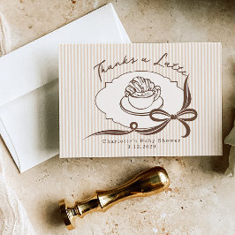 Tarjeta De Agradecimiento Gracias A Montones Cafe Bebe Cumple Cafe Arco Baby