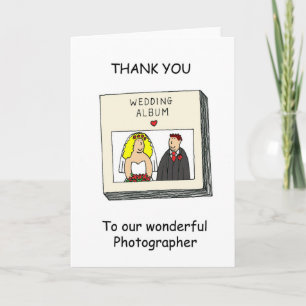 Tarjeta De Agradecimiento Gracias a nuestro Boda fotógrafo