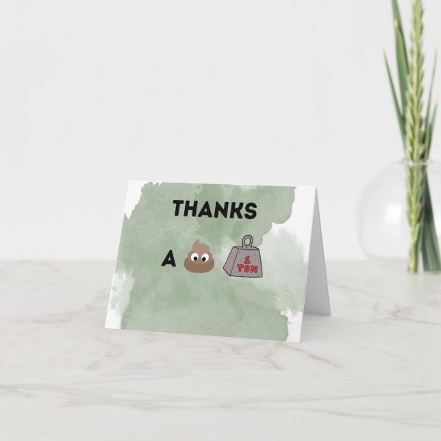 Tarjeta De Agradecimiento Gracias a Poop Ton (Anverso)