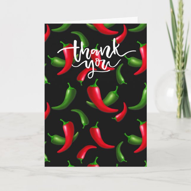 Tarjeta De Agradecimiento Gracias a Red and Green Peppers (Anverso)